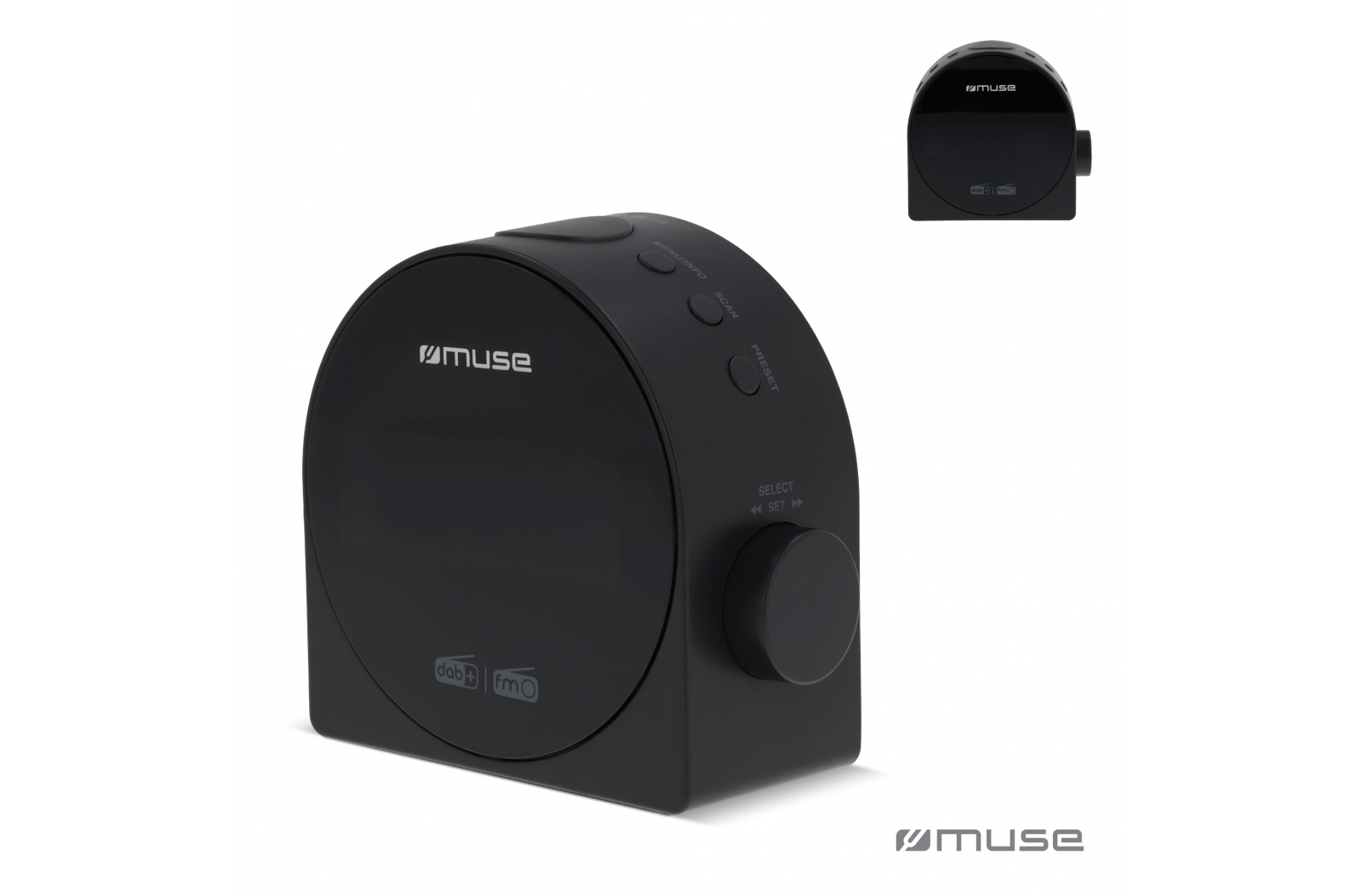 M-185 CDB | Muse DAB/DAB+ FM Radio-réveil double - Zaprinta Belgique