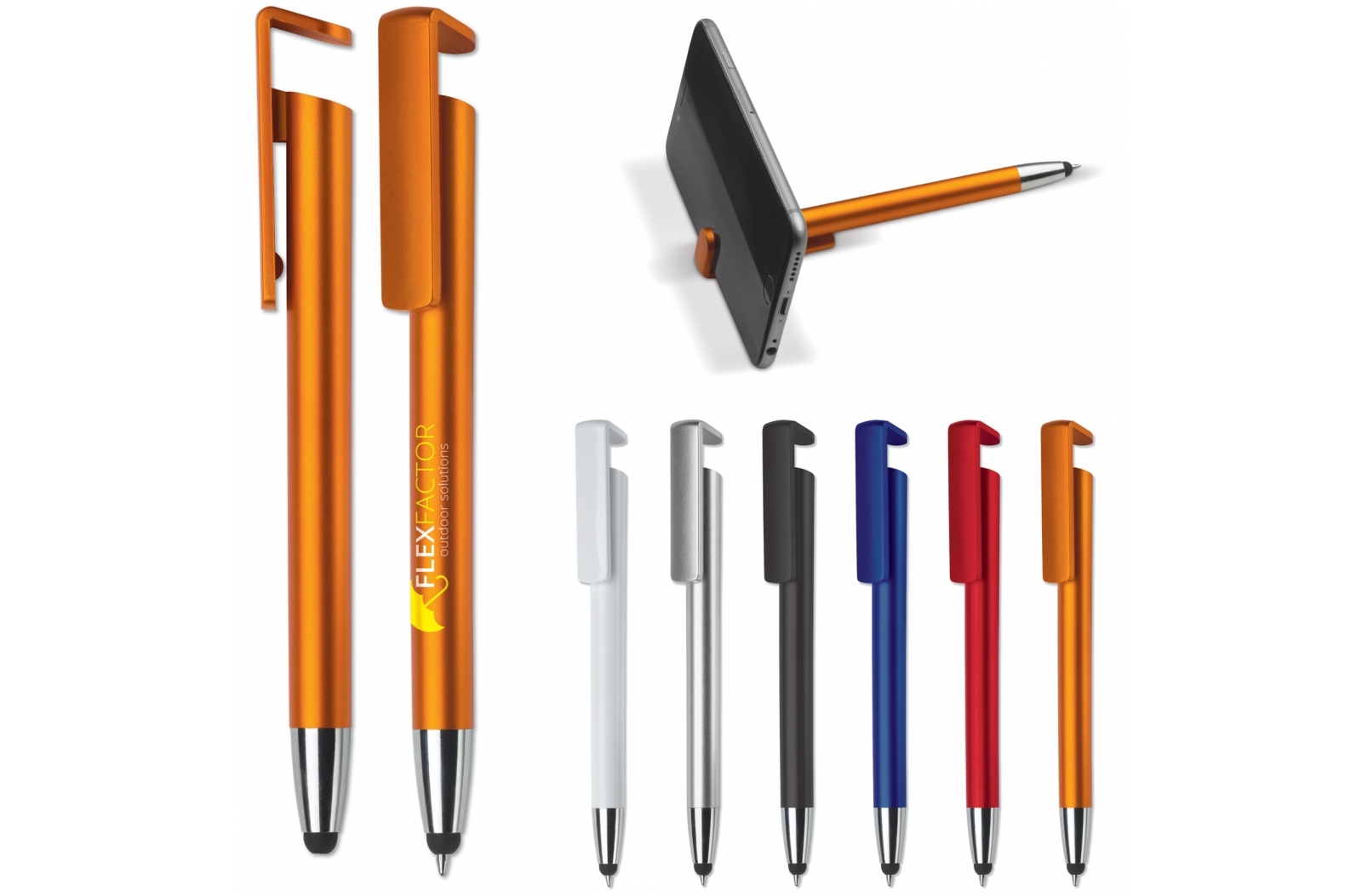 3-in-1 pen met stylus en telefoonstandaard - Martenslinde