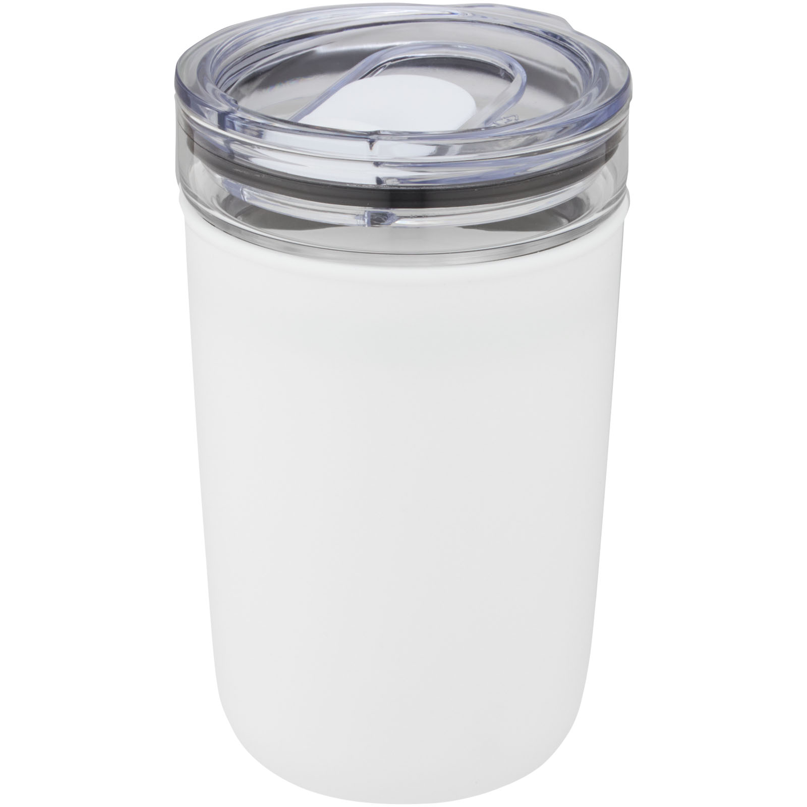 Gobelet en verre de 420 ml avec paroi extérieure en plastique recyclé