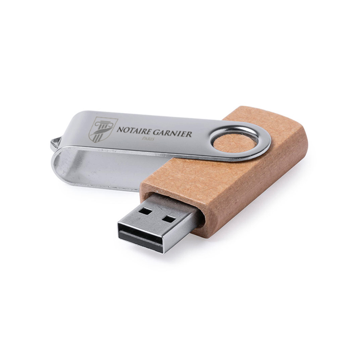 Clé usb personnalisée écologique 16 GB en carton recyclé - Jade