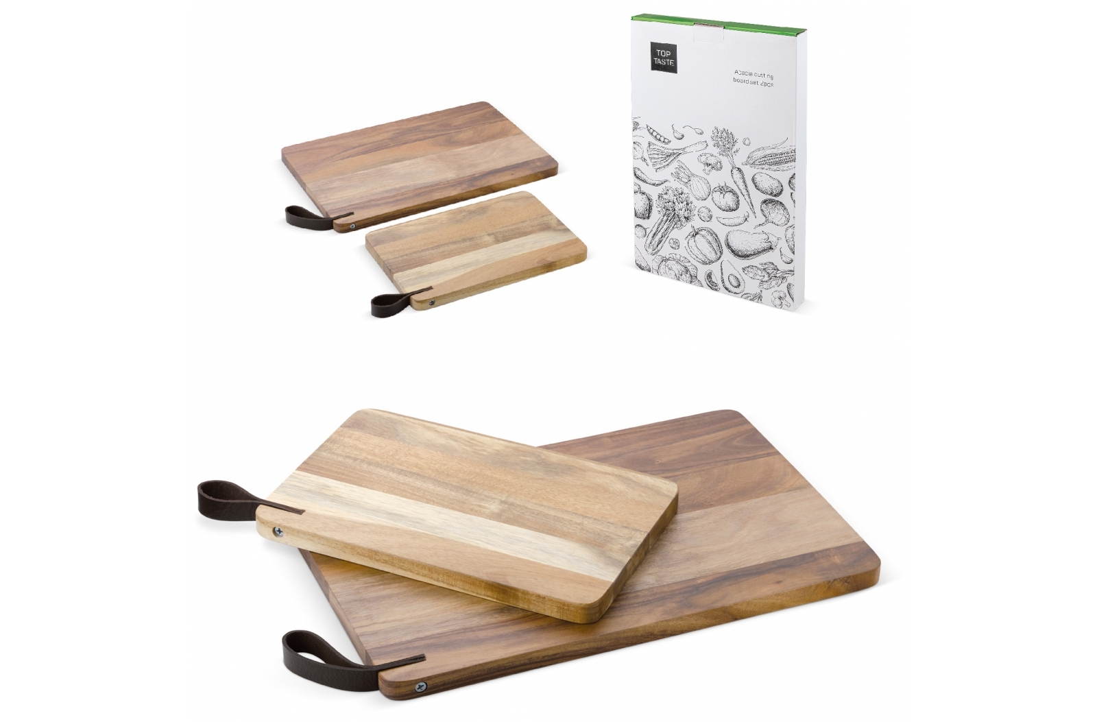 Planche à découper Acacia 2pcs