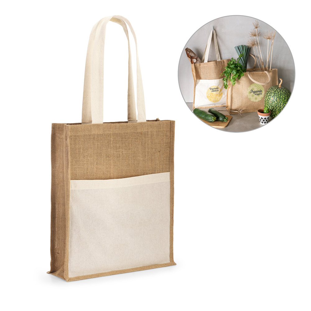 Sac en jute avec poche en coton