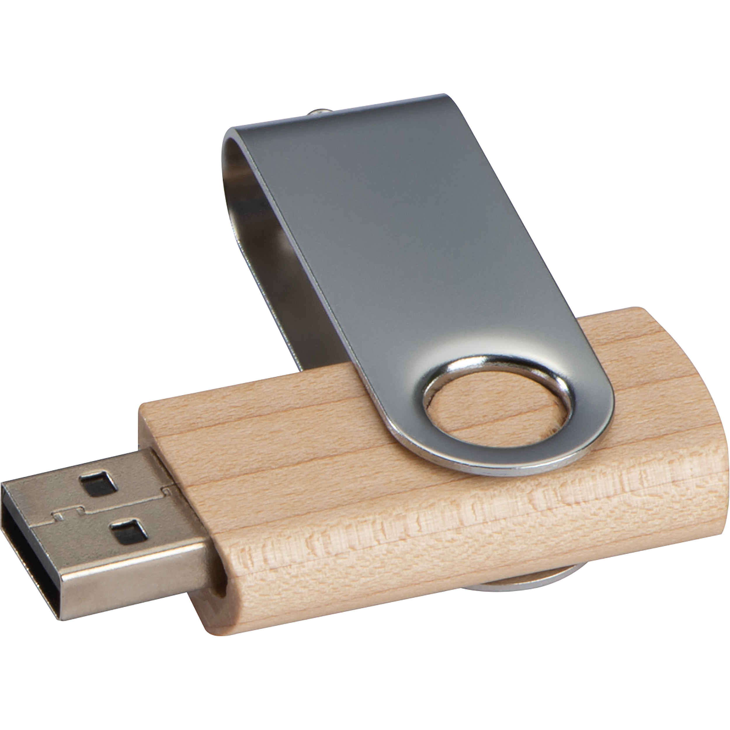 Draaibare USB met Houten Behuizing - Lummen