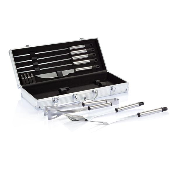 Set de 12 pcs pour barbecue en coffret aluminium