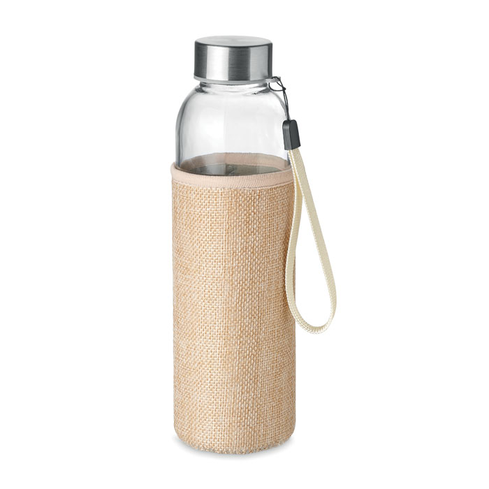 Bouteille personnalisée avec housse en toile de jute 500ml - Garance 