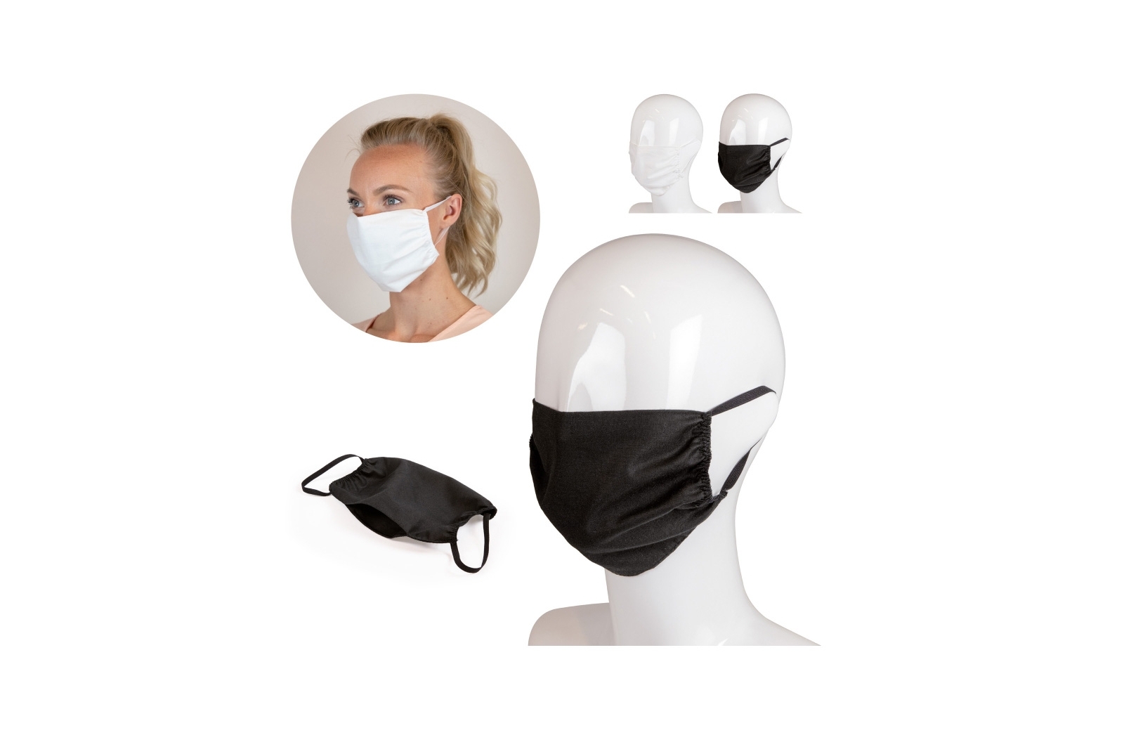 Herbruikbaar katoenen gezichtsmasker met filterinzet - Herne