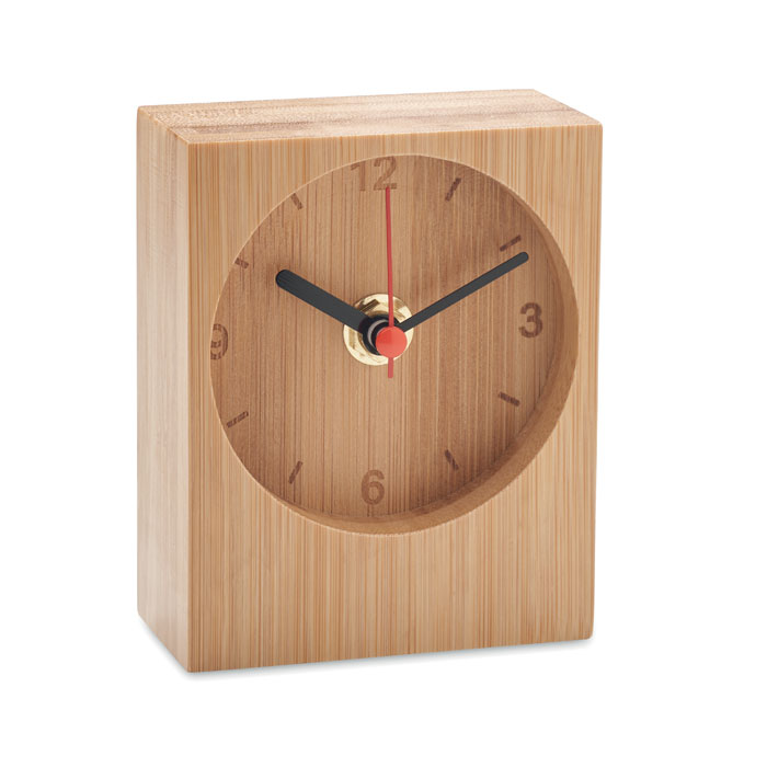 Horloge de table en bambou