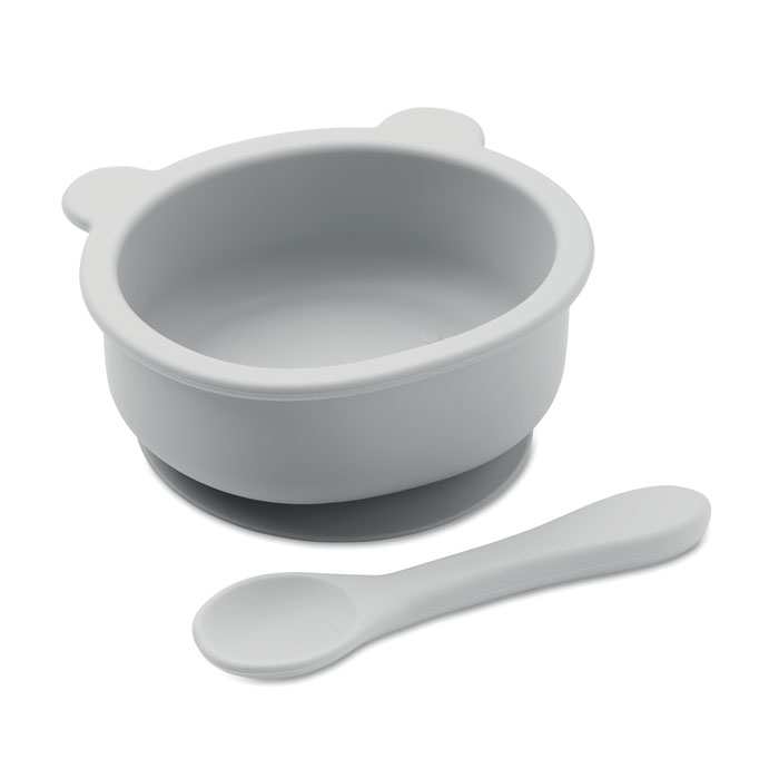 Set cuillère, bol en silicone pour bébé - Brailly-Cornehotte - Zaprinta Belgique