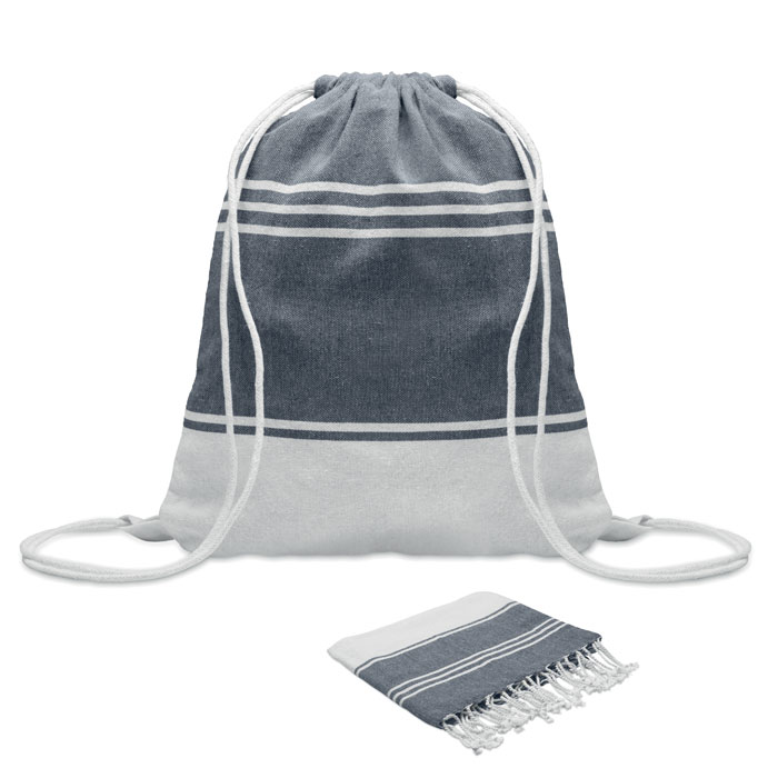 Set de serviette de plage hammam avec sac à cordon - Angerville-la-Campagne