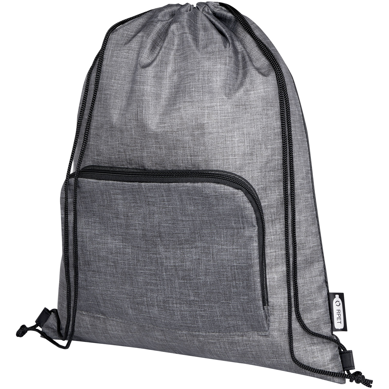 Sac pliable 7 L recyclé avec cordon de serrage Ash