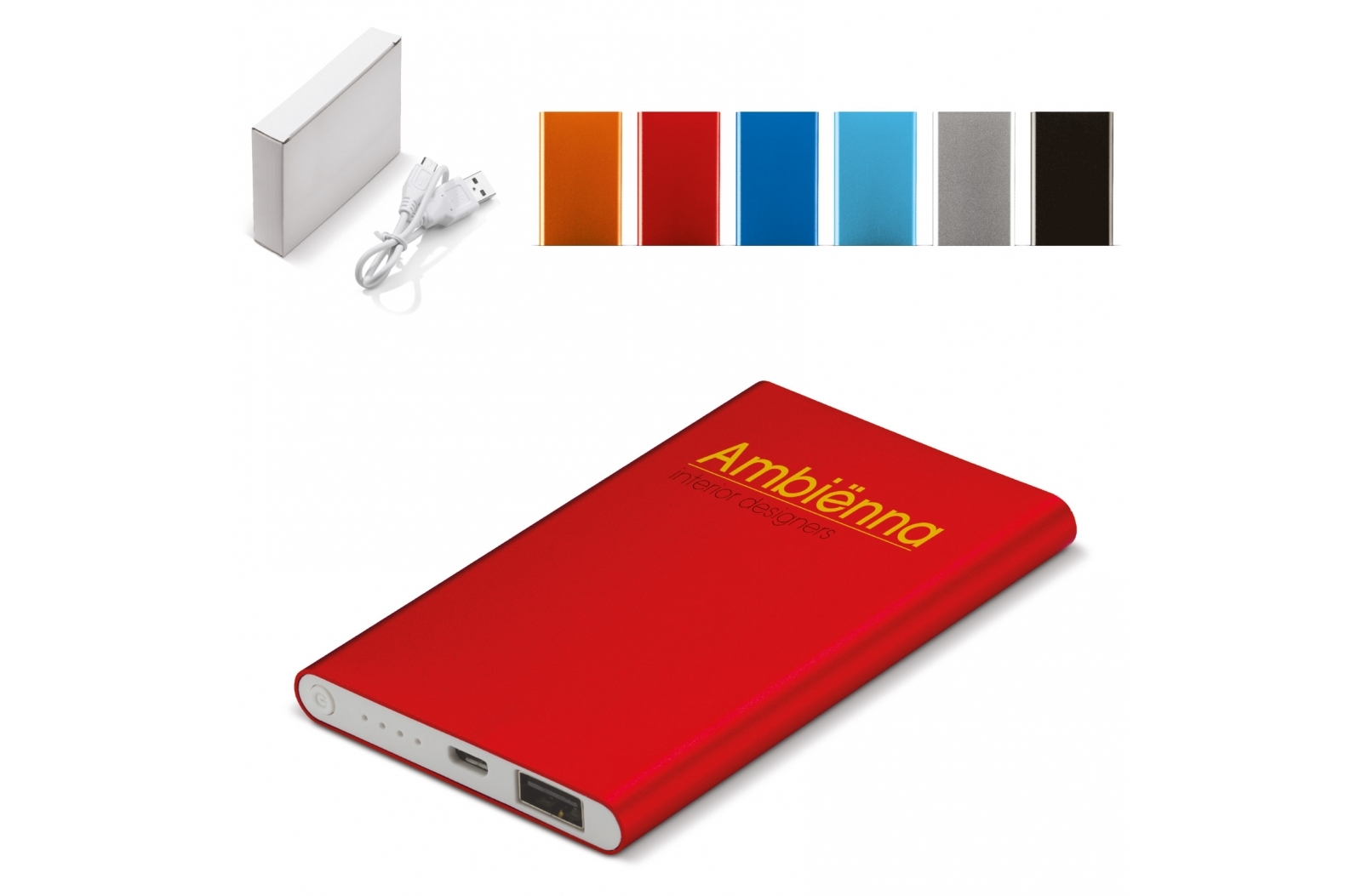 Dunne Aluminium Powerbank 4000mAh - Kortessem