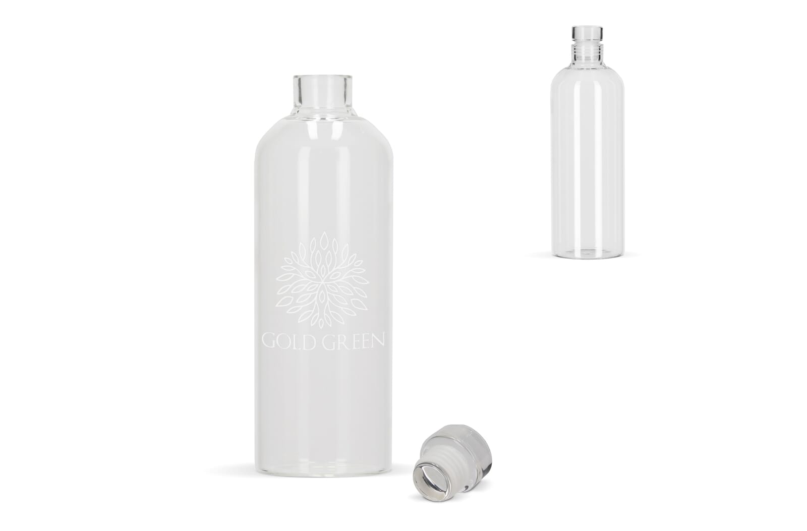 Glazen fles Elegantie 1000ml- Zwijnaarde