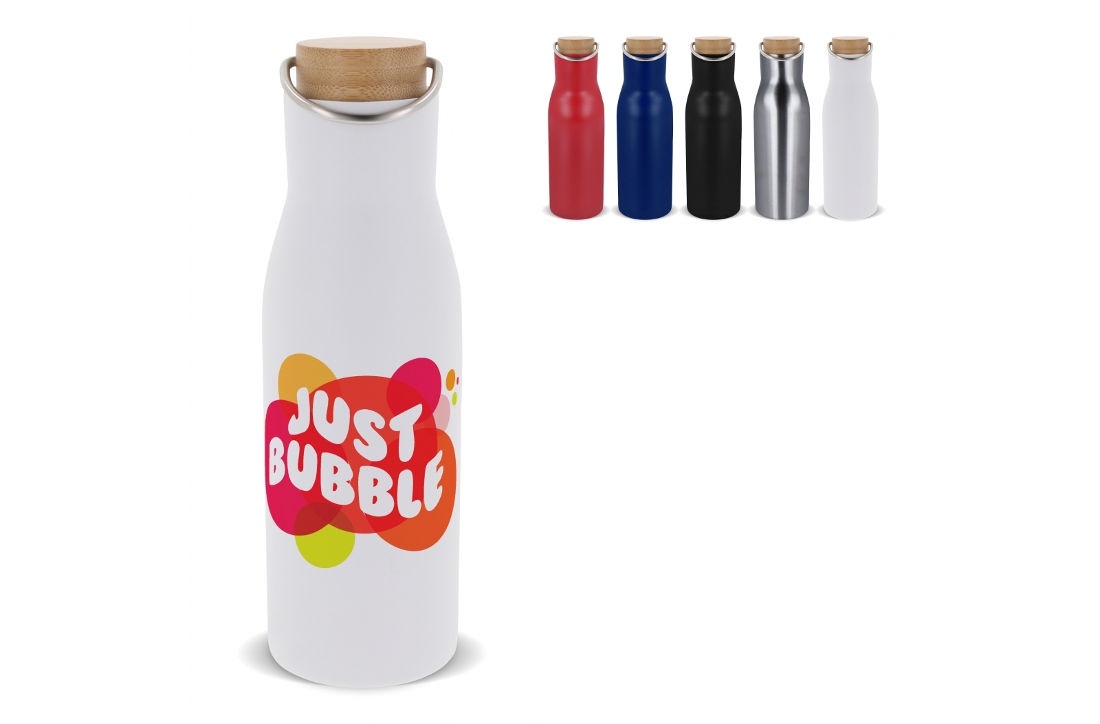 Dubbelwandige Thermofles met Bamboe Deksel 500ml - Martenslinde