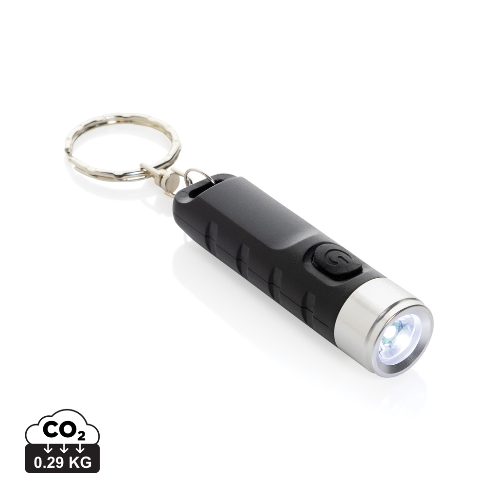 Porte-clés lampe torche charge USB en plastique RCS Globix