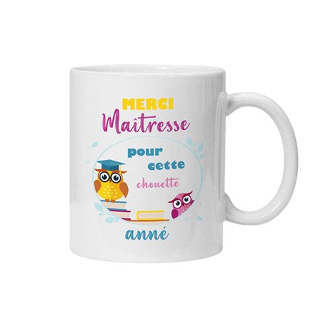 Mug Maîtresse personnalisé - Zaprinta Belgique