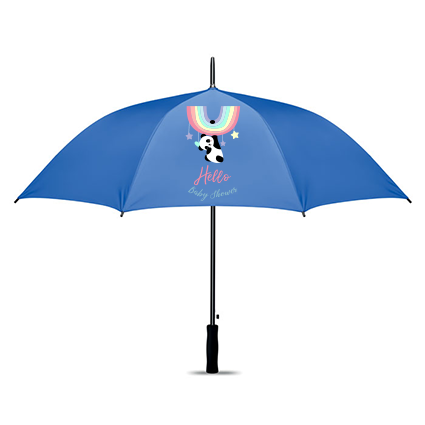 Parapluie droit personnalisé 120 cm intérieur argenté - Élise