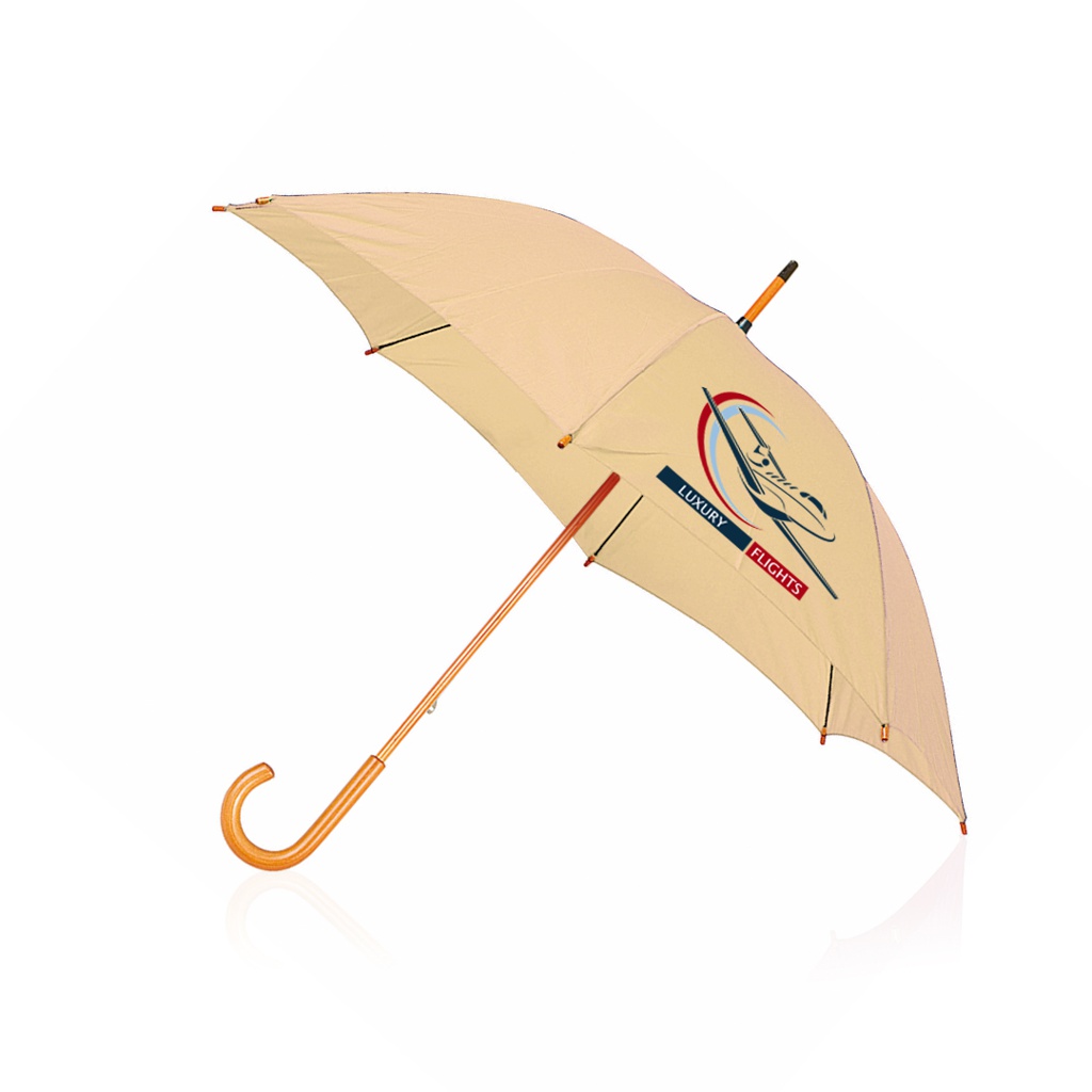 Parapluie Canne avec ouverture automatique - Diamètre 104cm - Hauteur 90cm  - Noir