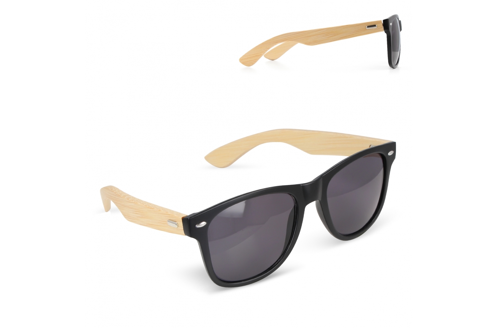 Lunettes de soleil Justin RPC avec protection UV400 en bambou - Jumilhac-le-Grand - Zaprinta Belgique