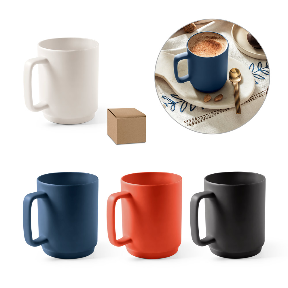 MIGHTY. Mug en céramique avec corps cylindrique 330ml - La Lande-d'Airou - Zaprinta Belgique