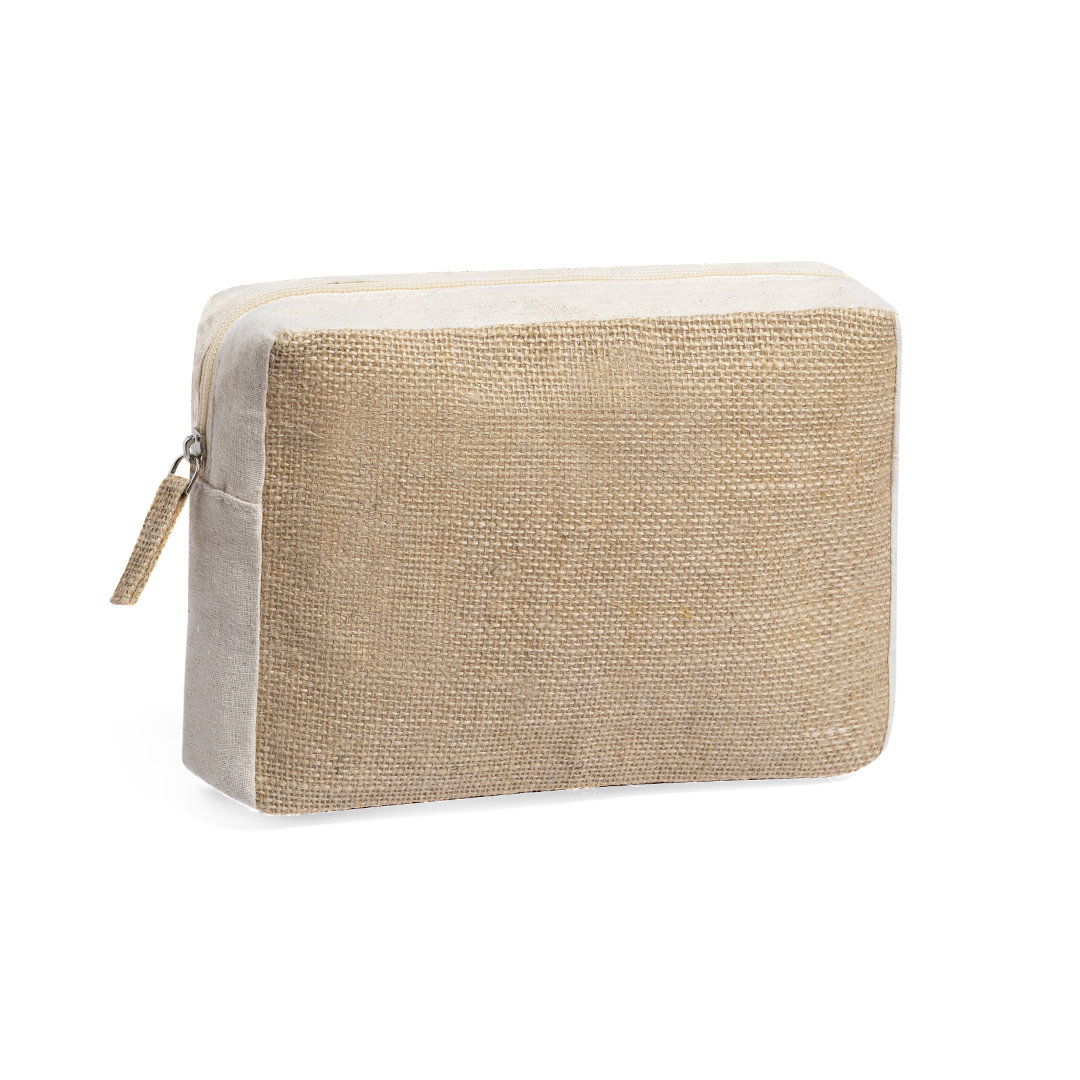 Trousse de beauté en jute et coton - Caluire-et-Cuire