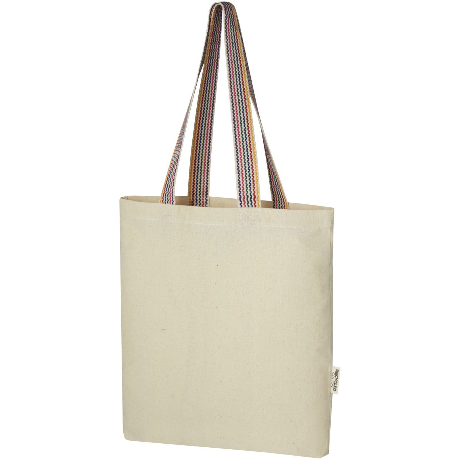 Sac shopping Rainbow de 5 l en coton recyclé 180 g/m²