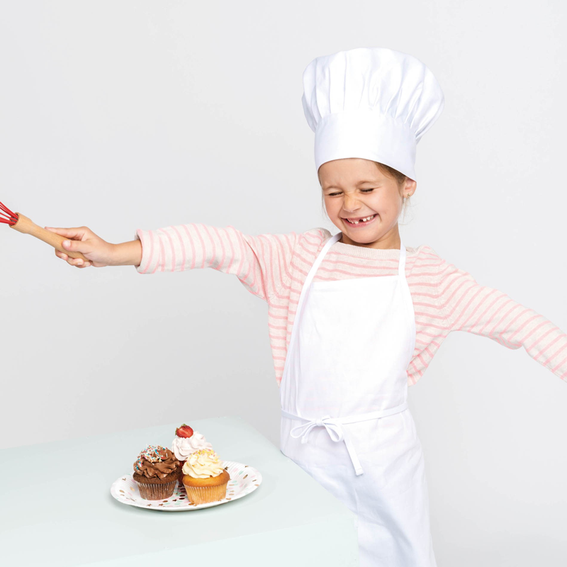 Kit de cuisinier en coton avec toque ajustable et tablier - Fours