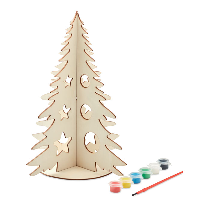 Ensemble de Peinture pour Arbre de Noël en Silhouette de Bois DIY - Saint-Jean-sur-Tourbe