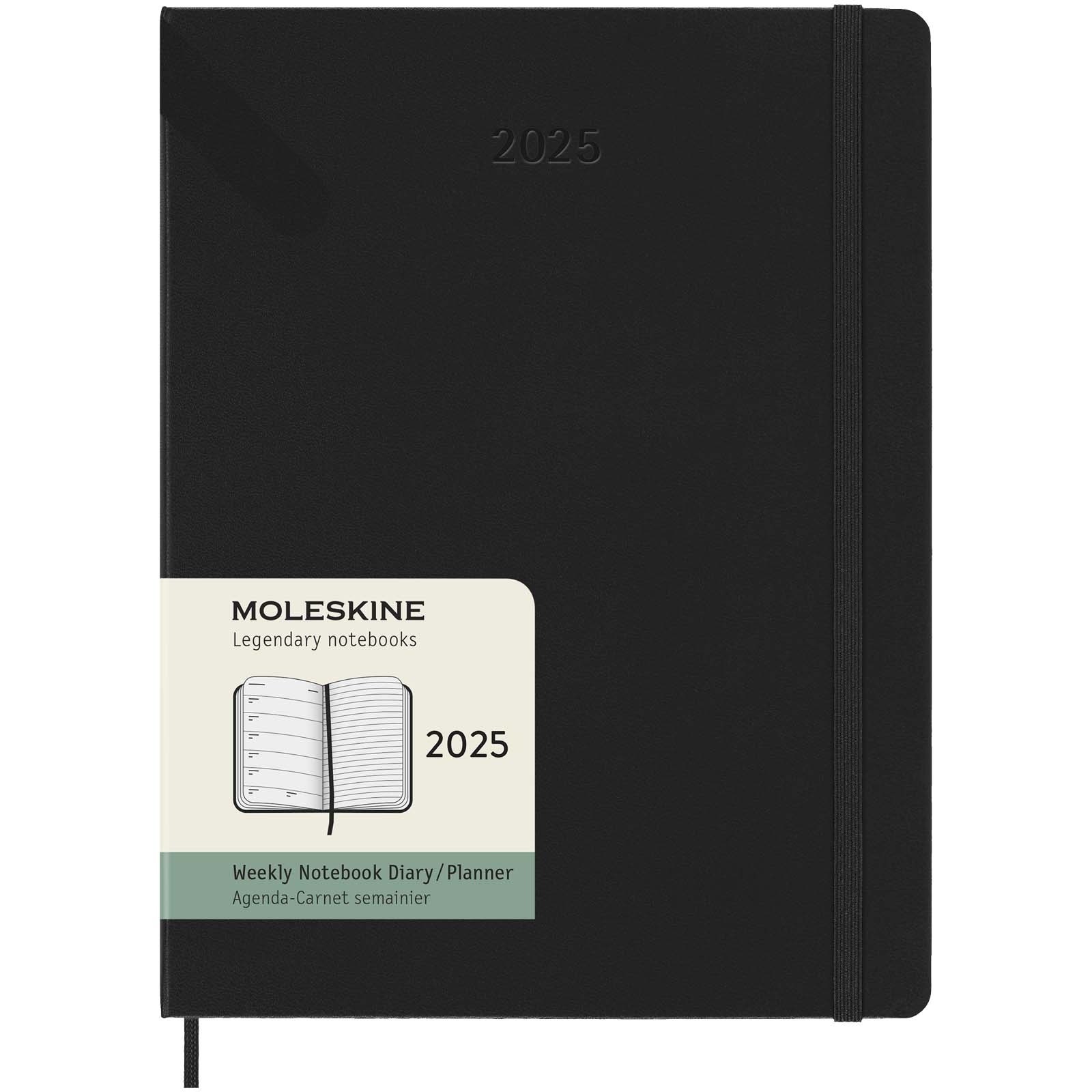 Agenda XL hebdomadaire 12 mois Moleskine à couverture rigide - Zaprinta Belgique