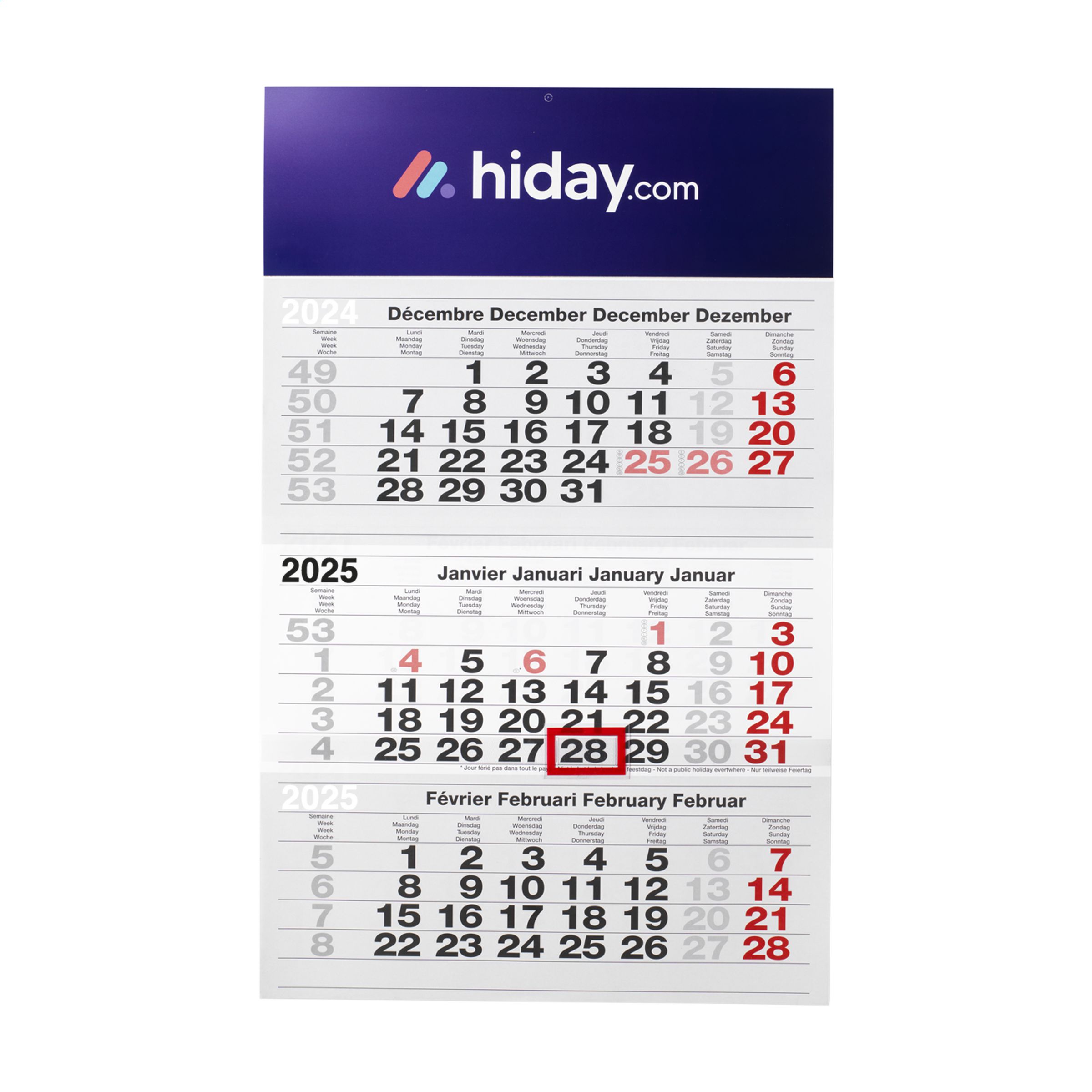 Jumbo Calendrier trimestriel