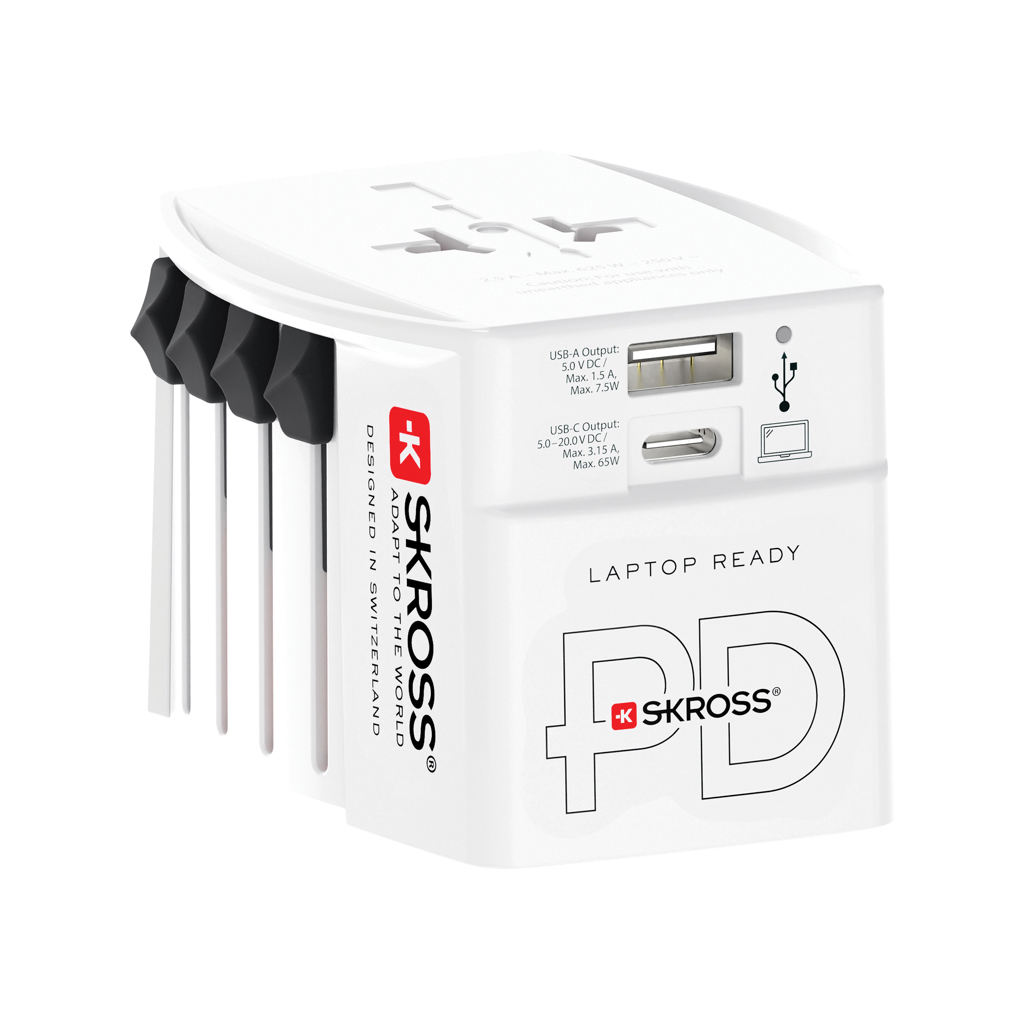 Wereldreisadapter 65W met USB C-Kabel - Idegem