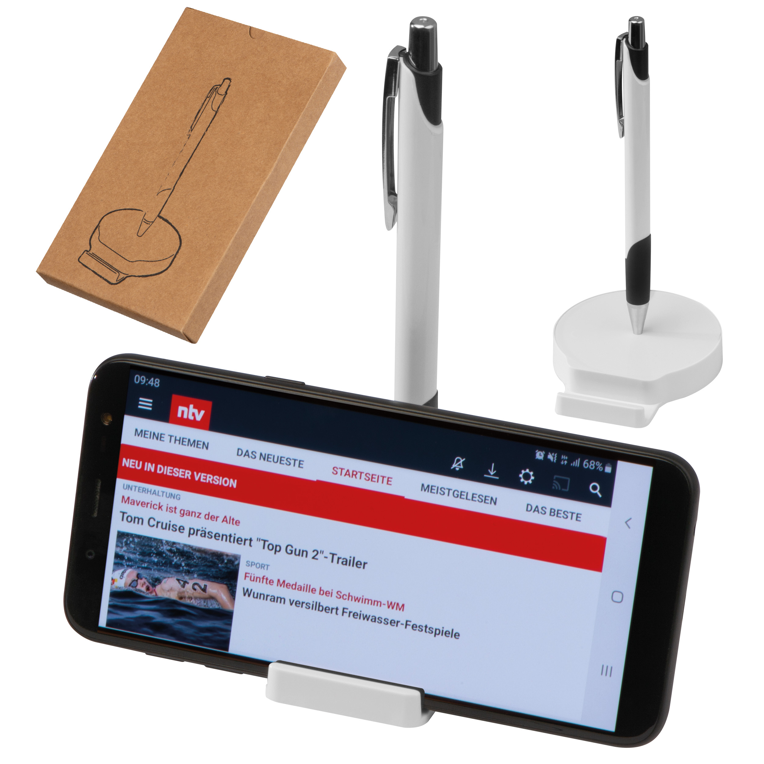 Stylo à Bille avec Support de Téléphone Portable Magnétique