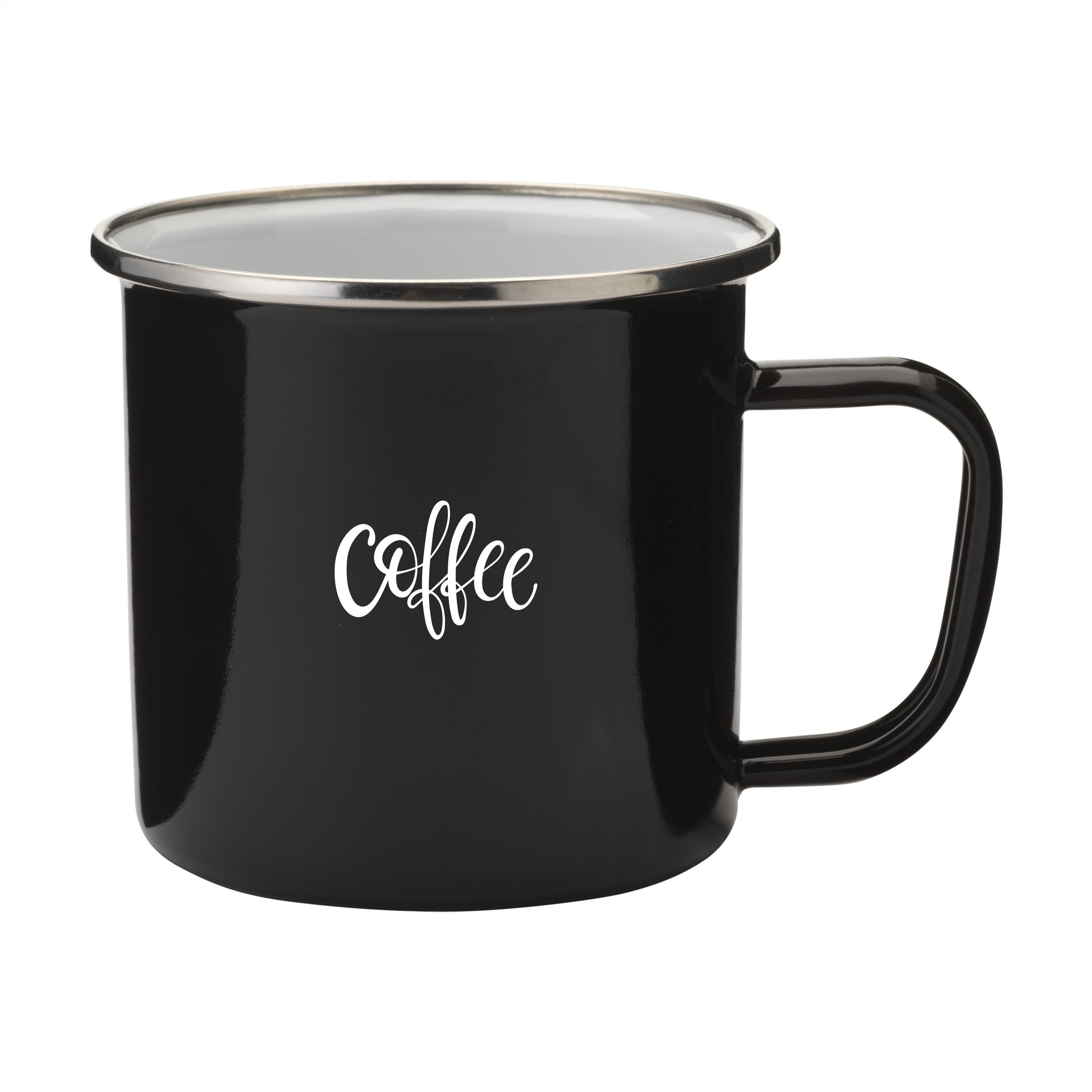 Mug émaillé argenté rétro 350ml - Chauffours