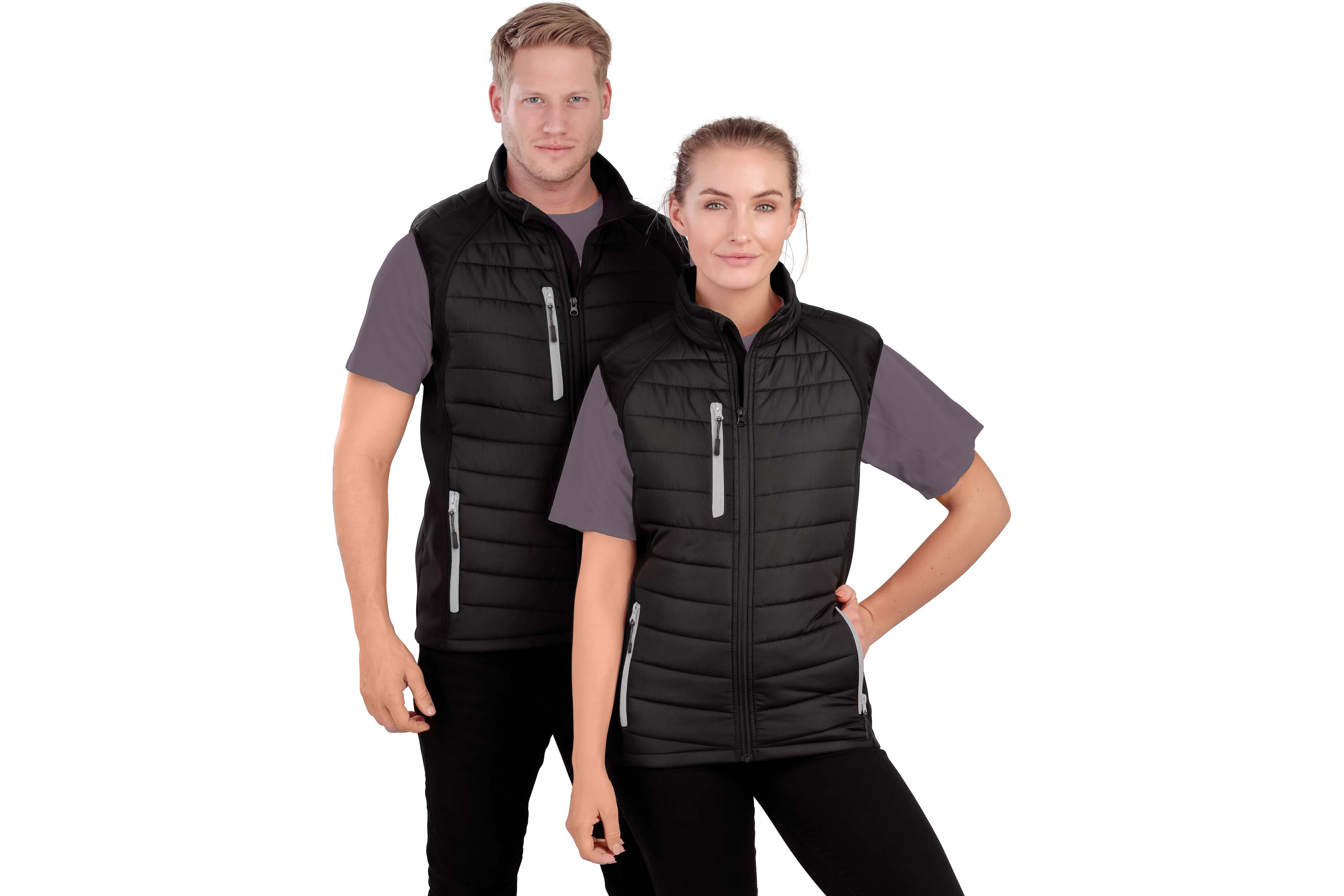 Zwarte Gewatteerde Softshell Bodywarmer - Zutendaal