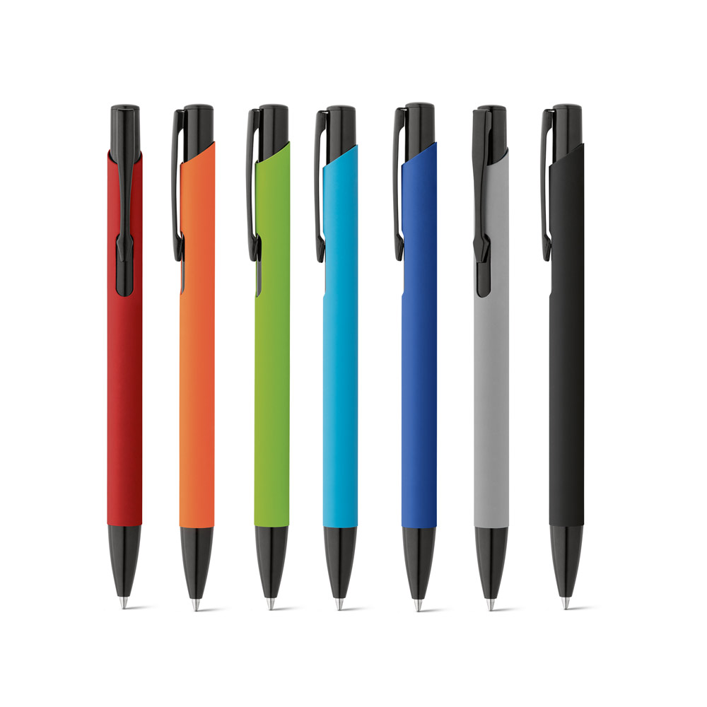 POPPINS. Stylo en aluminium avec finition en caoutchouc