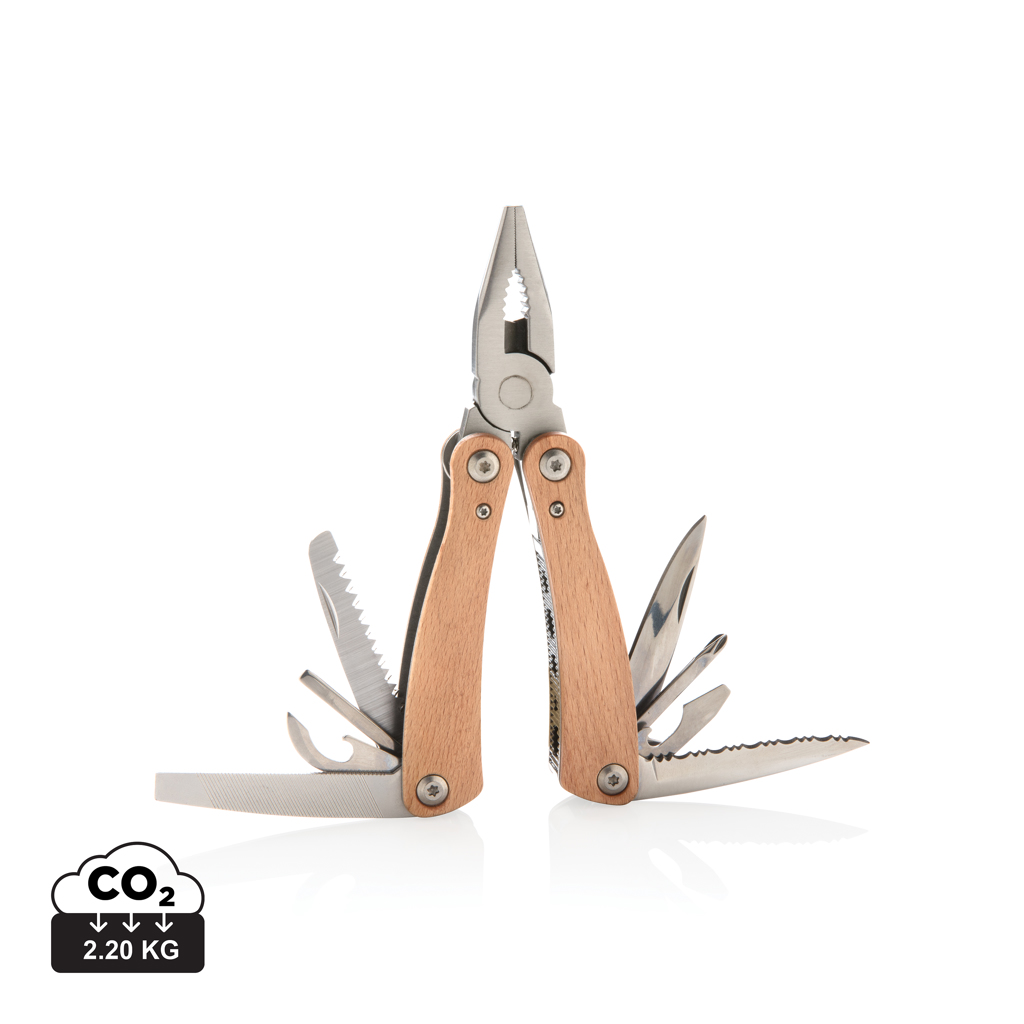 Multitool 13-en-1 en bois de hêtre - Chasse-sur-Rhône - Zaprinta Belgique