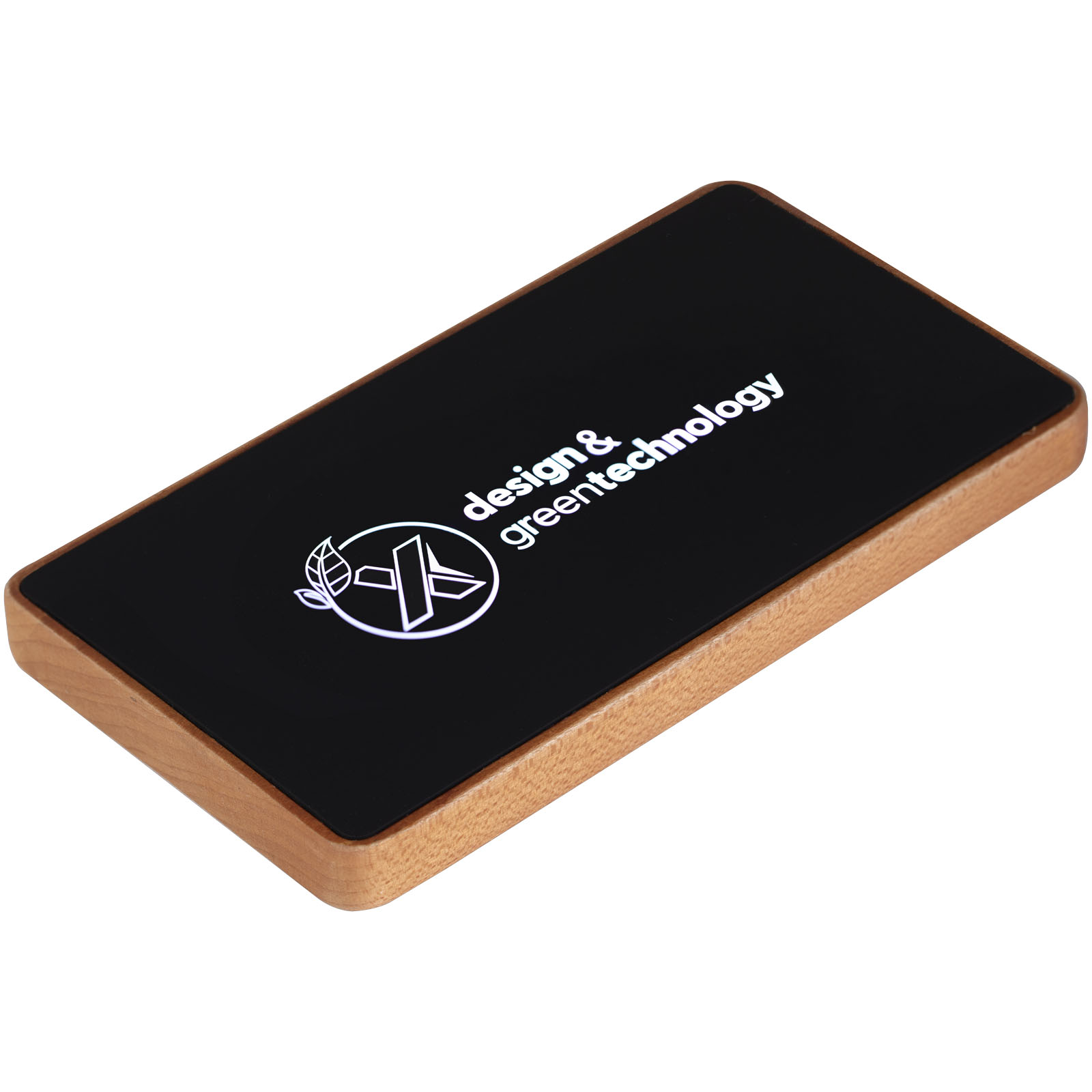 Batterie externe en bois antibactérienne avec logo lumineux - Borée