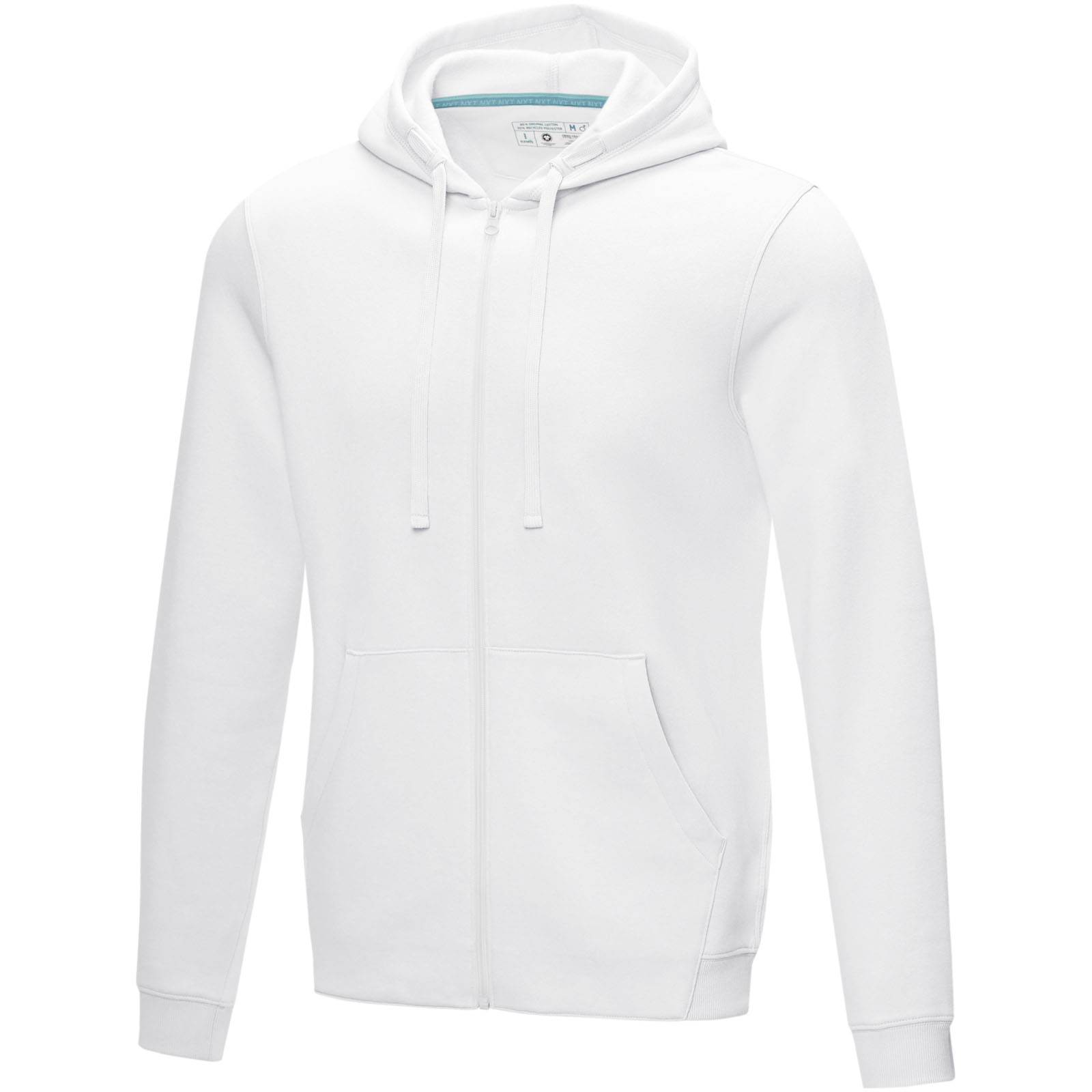 Sweat full zip à capuche bio et recyclé GRS homme