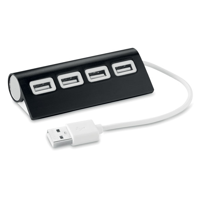 Hub USB 2.0 en aluminium à 4 ports - Rocquencourt - Zaprinta Belgique