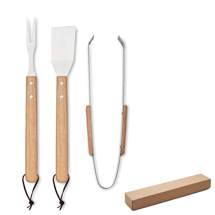 Eikenhouten Barbecue Set - Woumen