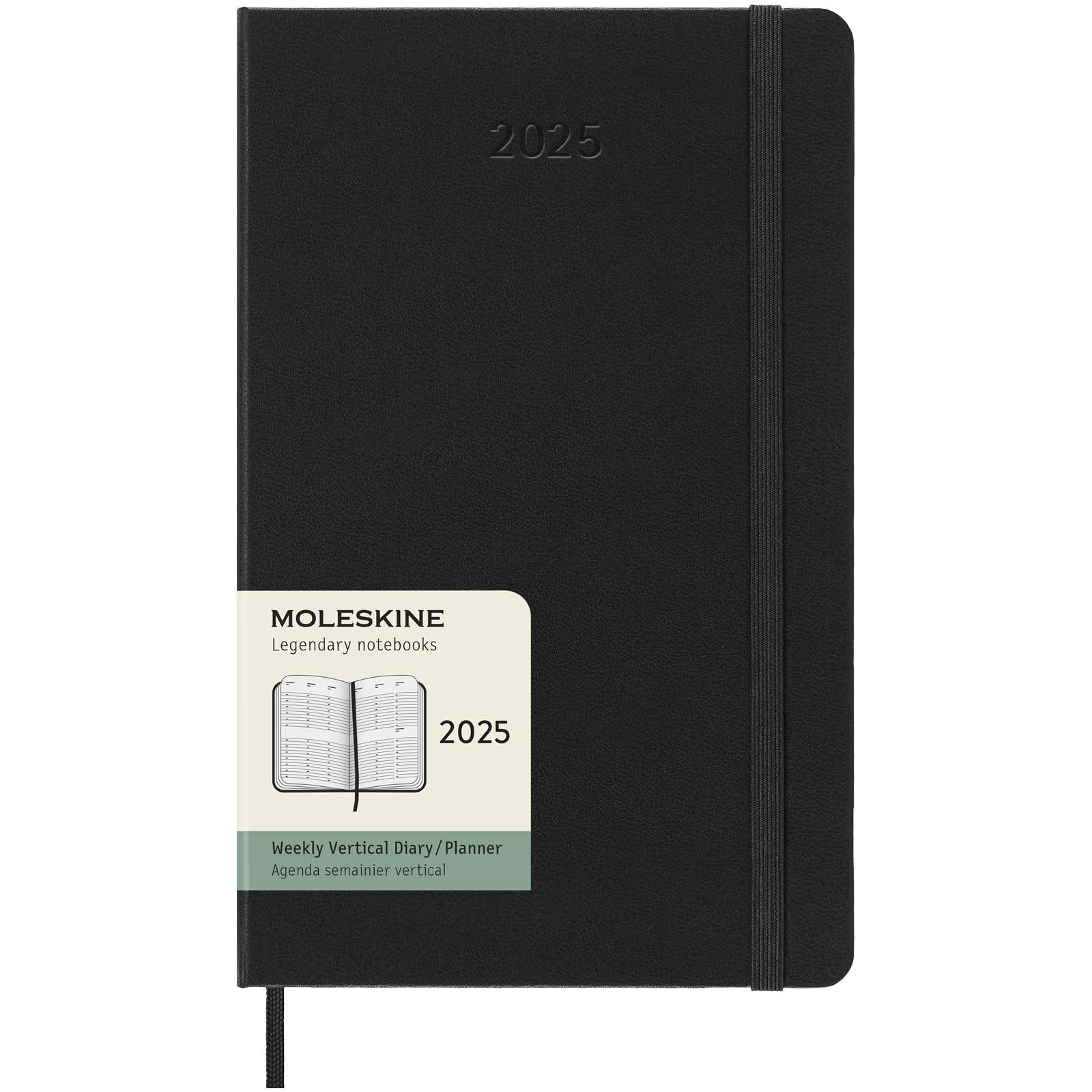  Télécharger une image  Agenda L vertical 12 mois Moleskine à couverture rigide - Zaprinta Belgique