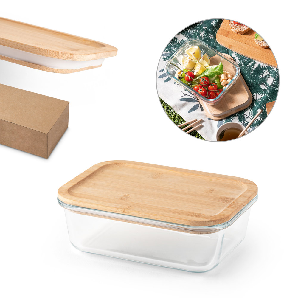 Hermetische Lunchbox van Glas en Bamboe - Kinrooi