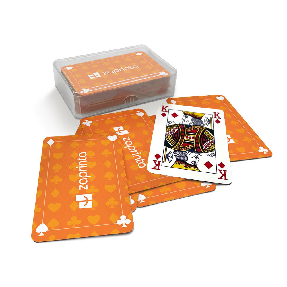 Jeu de cartes personnalisé dans une boîte en plastique - JCA02 - Zaprinta Belgique