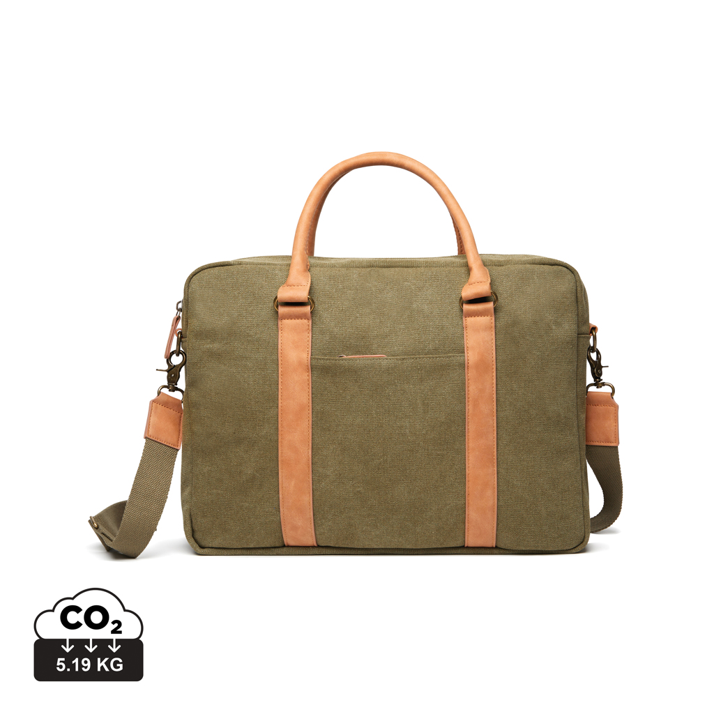 Luxe Gerecycleerde Canvas Laptoptas - Beersel - Zaprinta Belgique