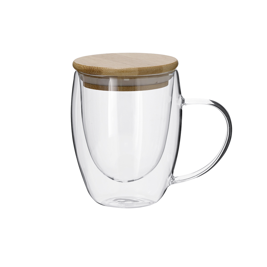 Mug Isotherme en Verre et Bambou - Bornel