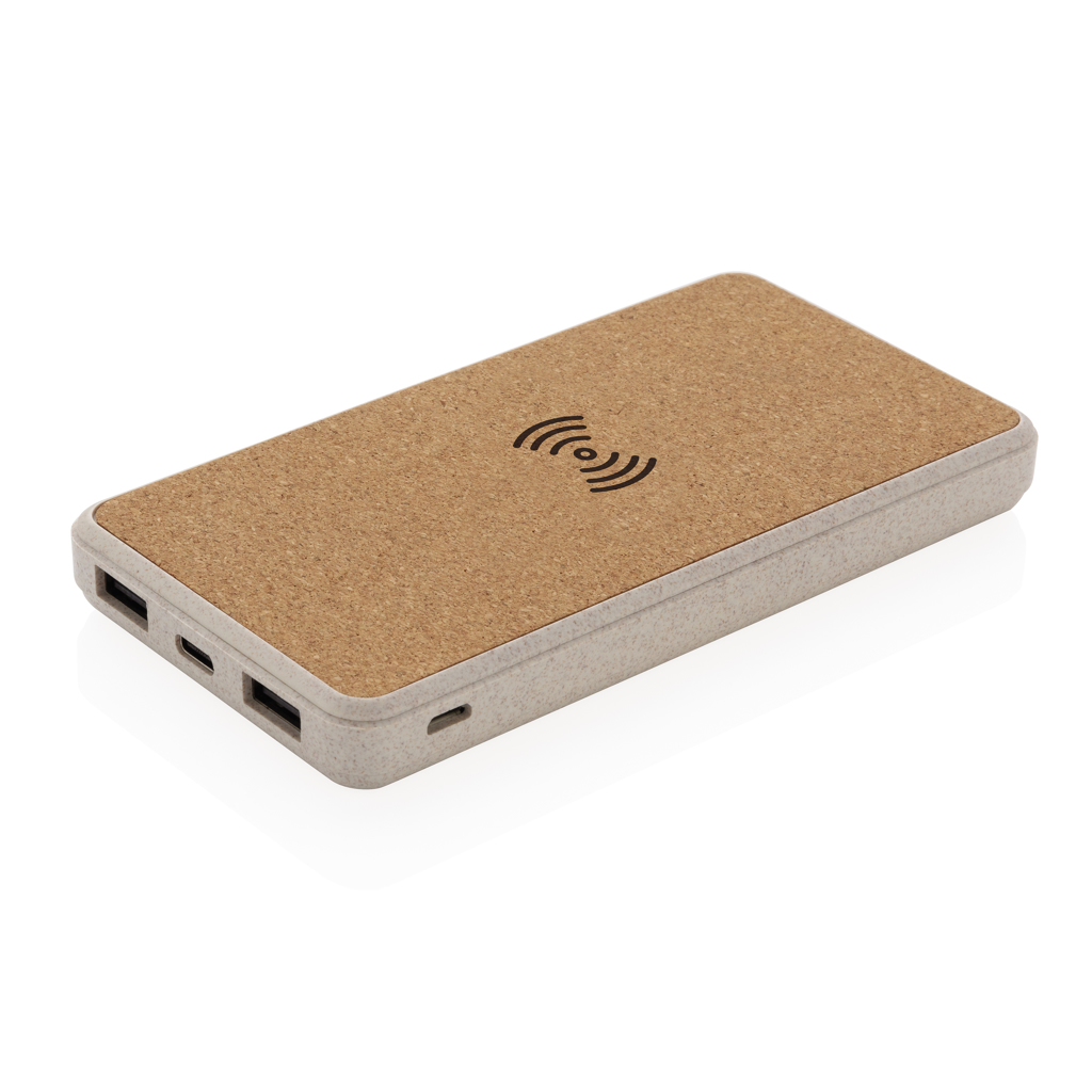 Natuurlijke Kurk en Tarwestro Draadloze Powerbank - Houthulst