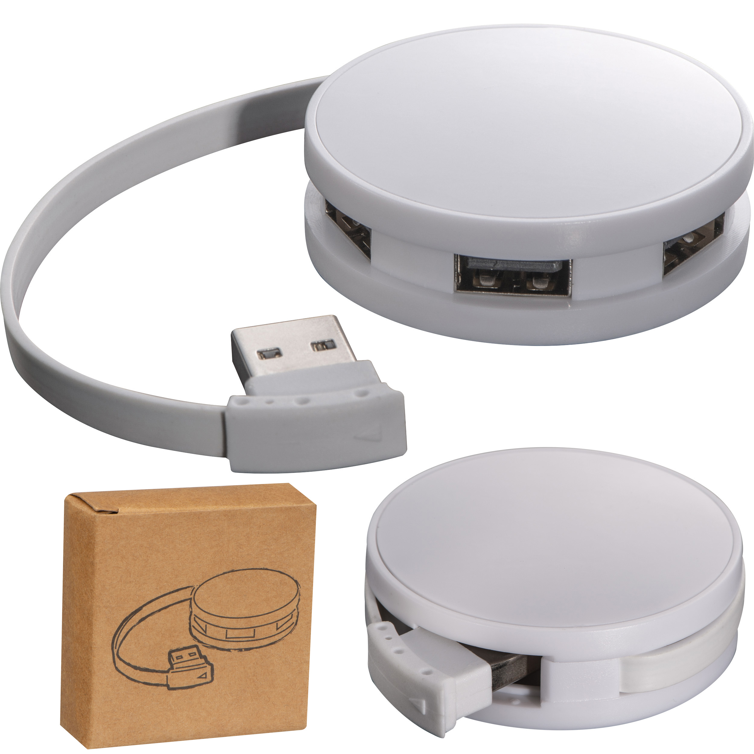 Ronde 4-poorts USB-hub - Liedekerke