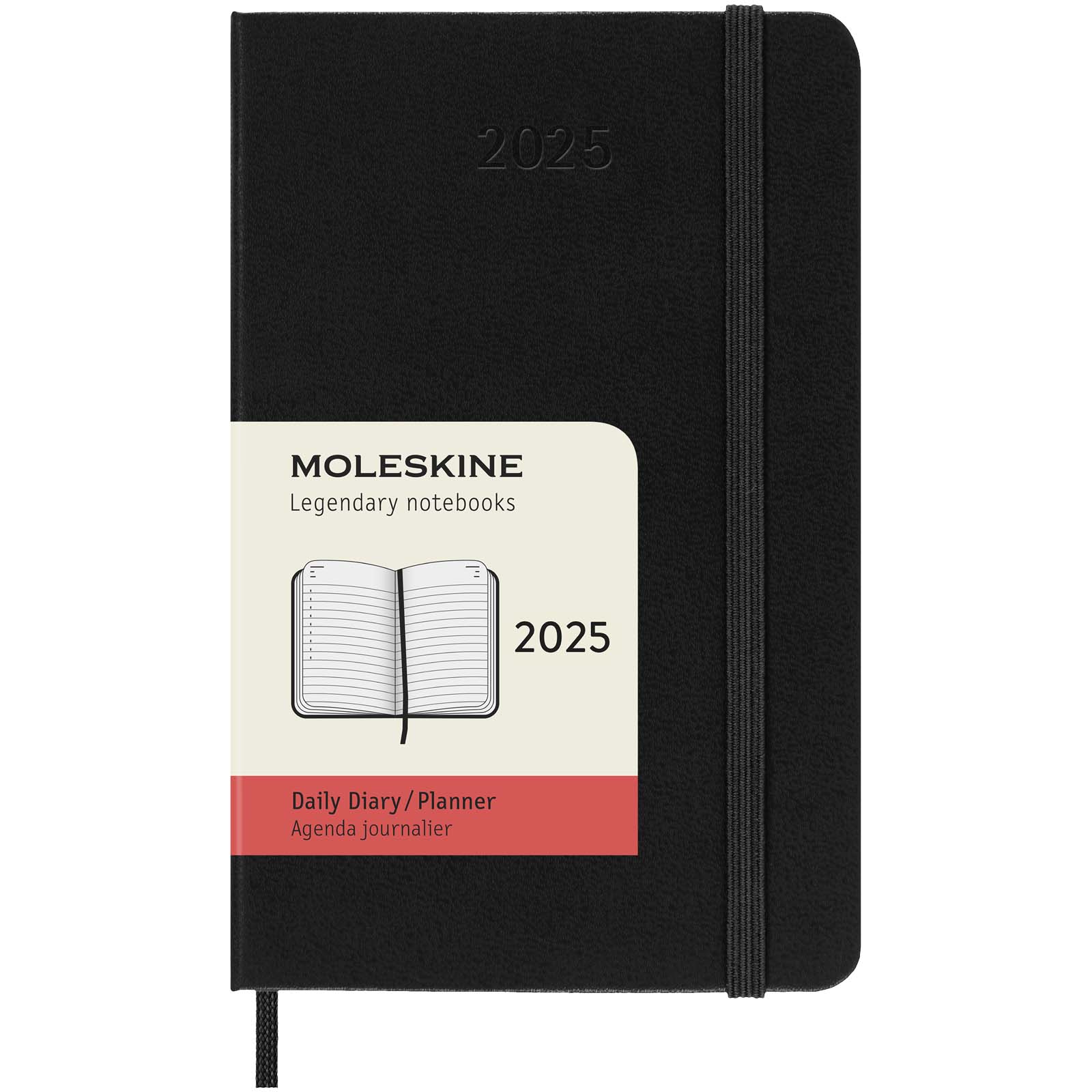 Dernières nouveautés  Télécharger une image  Agenda de poche quotidien 12 mois Moleskine à couverture rigide - Zaprinta Belgique