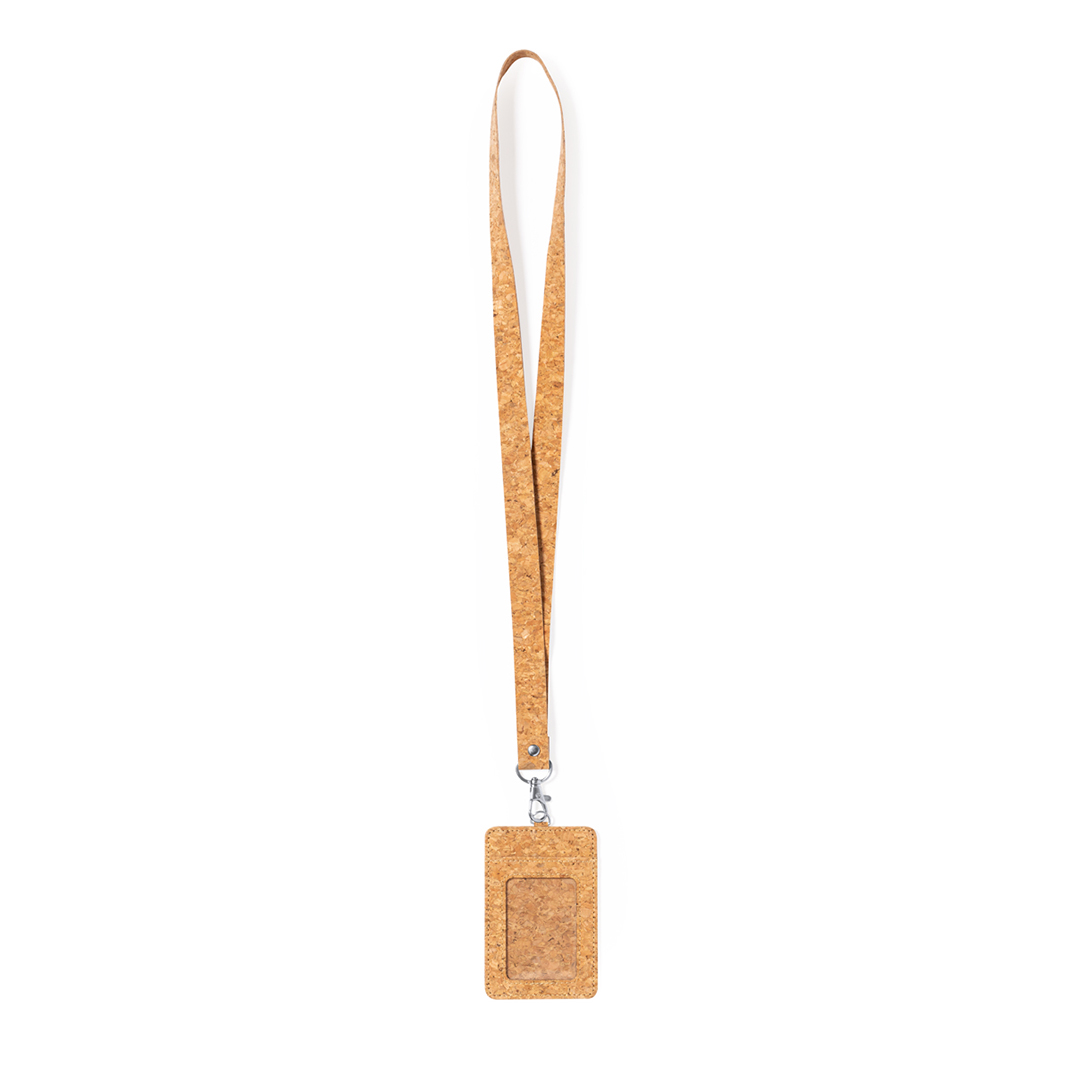 Kurkhouten Identificatiehouder met Lanyard - Zandbergen