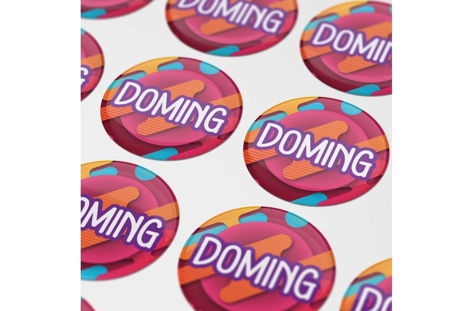 Ronde Doming Sticker Ø 50 mm - Geel