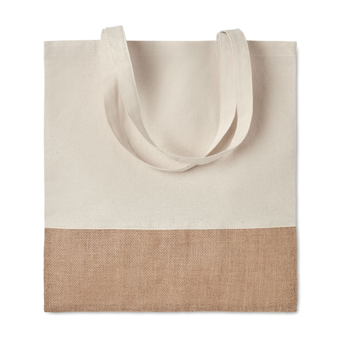 Katoenen Shopper met Jute Detail - Koekelare